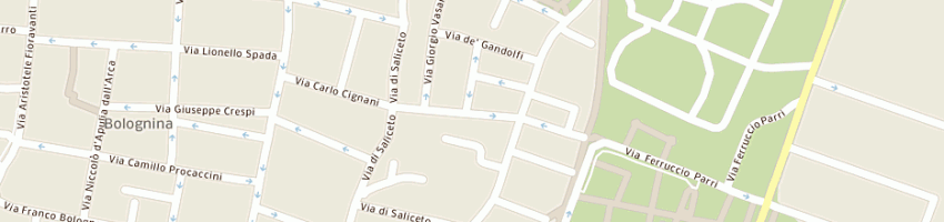 Mappa della impresa rapp di serra sandro e c - societa' in accomandita semplice a BOLOGNA