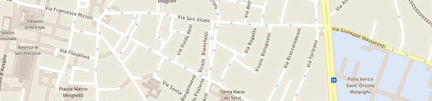 Mappa della impresa panificio monteventi di monteventi roberto e c s a BOLOGNA