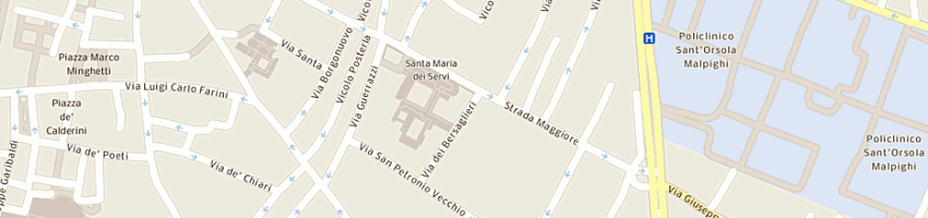Mappa della impresa chiese non parr chiesa dei servi a BOLOGNA