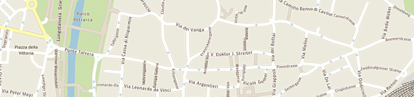 Mappa della impresa franziskanerstuben des langebner urban e co kg a BOLZANO