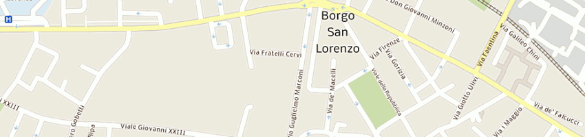 Mappa della impresa bar gelateria la piazzetta snc di covelli antonio e mercurio angelina a BORGO SAN LORENZO