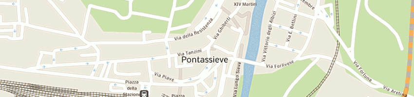 Mappa della impresa tappezzeria rigacci snc a PONTASSIEVE