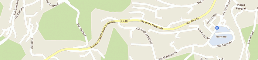 Mappa della impresa paolazzi distillerie di paolazzi ferruccio e c sas a CAVALESE
