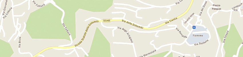 Mappa della impresa bi e bi sas di cavada gianfranco e c a CAVALESE