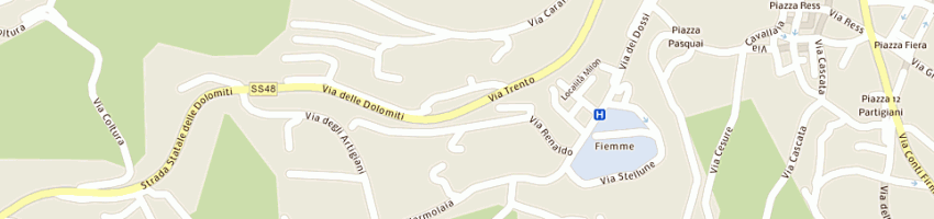 Mappa della impresa park hotel bella costa a CAVALESE