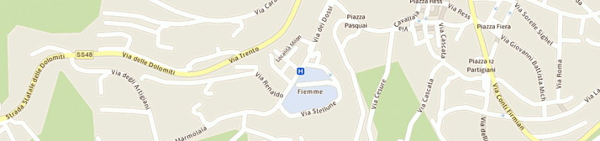 Mappa della impresa ristorante pizzeria el manarin a CAVALESE