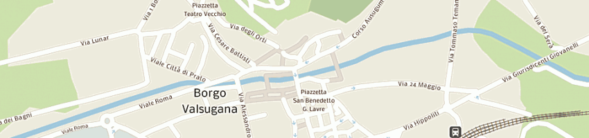Mappa della impresa farmacia centrale a BORGO VALSUGANA