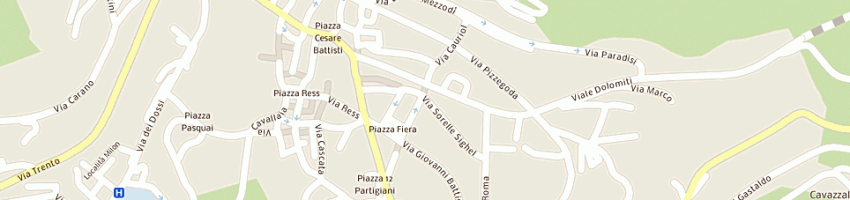 Mappa della impresa panificio betta di betta francesco e c (snc) a CAVALESE