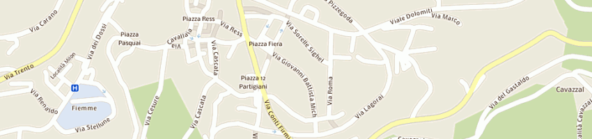 Mappa della impresa ce dalpra' di faoro vittorina e c sas a CAVALESE