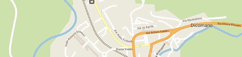 Mappa della impresa panetterie toscoromagnole srl a DICOMANO