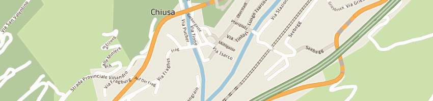 Mappa della impresa papierladen di h eichbichler e c (sas) a CHIUSA