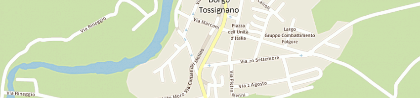 Mappa della impresa farmacia di borgo tossignano dssa roncassaglia p e zannoni c a BORGO TOSSIGNANO