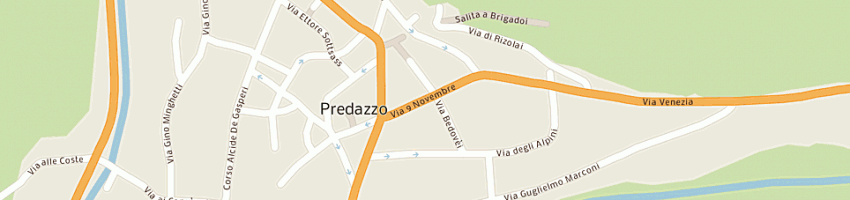 Mappa della impresa bosin gino commercio di frutta e verdura a PREDAZZO