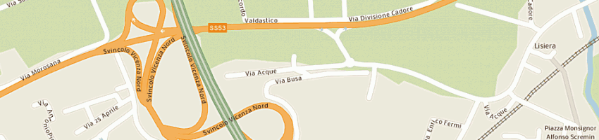 Mappa della impresa hotel le sorgenti srl a BOLZANO VICENTINO