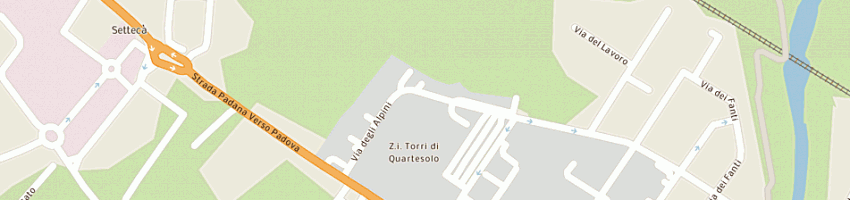 Mappa della impresa consulenti d'azienda srl a TORRI DI QUARTESOLO