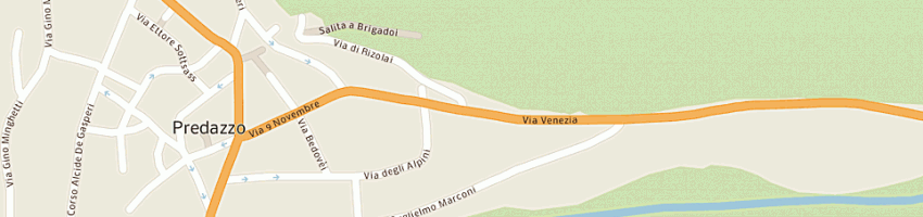 Mappa della impresa pizzeria tavola calda relax a PREDAZZO