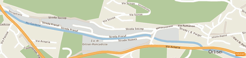Mappa della impresa verginer wilhelm a ORTISEI