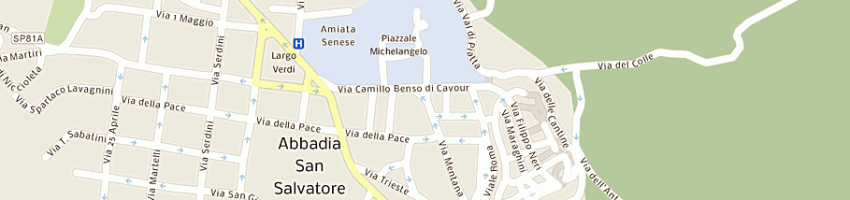 Mappa della impresa la castagna di piccinetti marcella a ABBADIA SAN SALVATORE