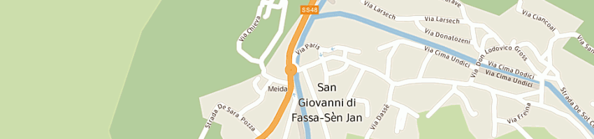 Mappa della impresa falegnameria artigiana di gross e e c (snc) a POZZA DI FASSA