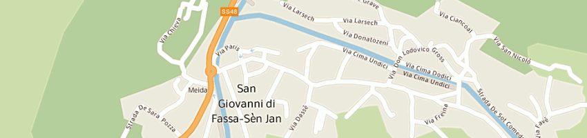 Mappa della impresa salone moda capelli a POZZA DI FASSA