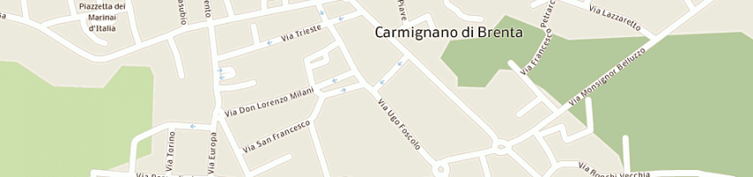 Mappa della impresa cooperativa rinascere soc a rl a CARMIGNANO DI BRENTA