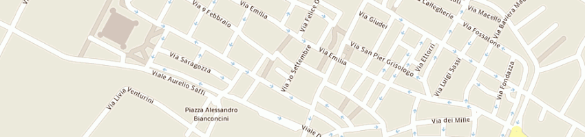 Mappa della impresa la bottega della salute dr cassani e c (snc) a IMOLA