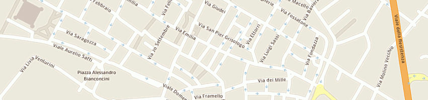 Mappa della impresa pinalli profumerie srl a IMOLA