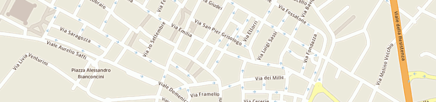 Mappa della impresa panificio pasticceria gaddoni di marchionni rodolfo e c (snc) a IMOLA