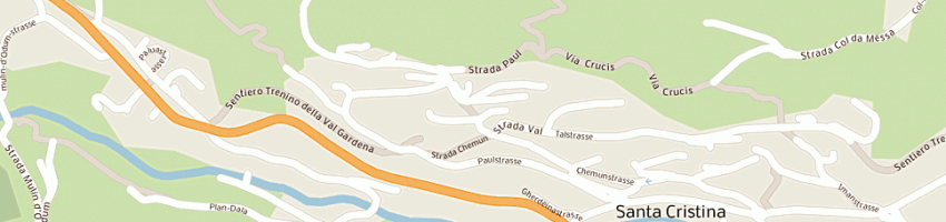 Mappa della impresa hotel uridl a SANTA CRISTINA VALGARDENA