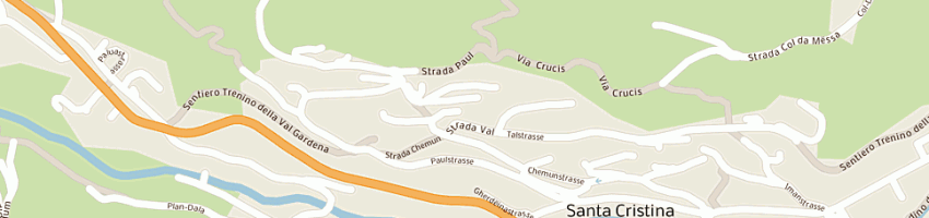 Mappa della impresa garni' gardena di christian perathoner e co kg a SANTA CRISTINA VALGARDENA