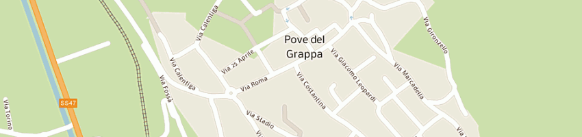 Mappa della impresa garden zoo cusinato sas di cusinato samuel e isacco giovanni ea a POVE DEL GRAPPA