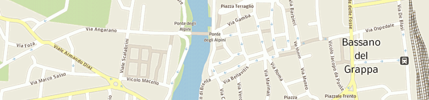 Mappa della impresa bimaiuscola sas di nadia righi e c a BASSANO DEL GRAPPA