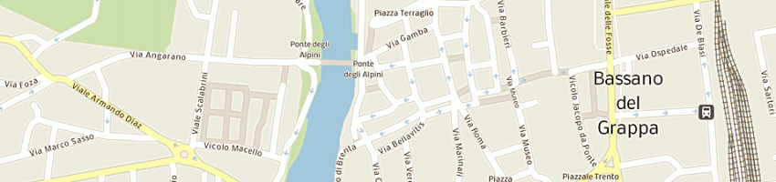 Mappa della impresa montevecchio enogastronomie snc di bindella fausto e c a BASSANO DEL GRAPPA