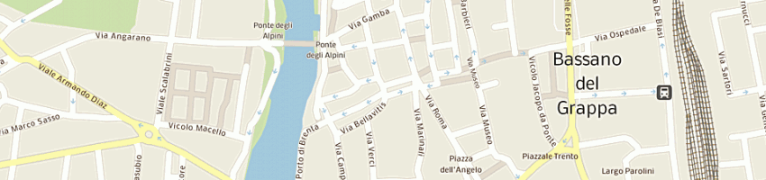Mappa della impresa bar centrale snc di cunial giuliano e c a BASSANO DEL GRAPPA