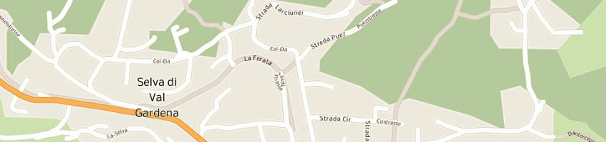 Mappa della impresa kostner a SELVA DI VAL GARDENA