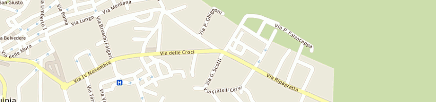 Mappa della impresa distributore api a TARQUINIA