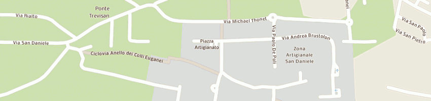 Mappa della impresa pedron rinaldo di donato e domenico pedron (snc) a ABANO TERME