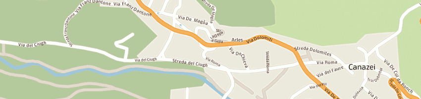 Mappa della impresa bernard erica e c sas a CANAZEI