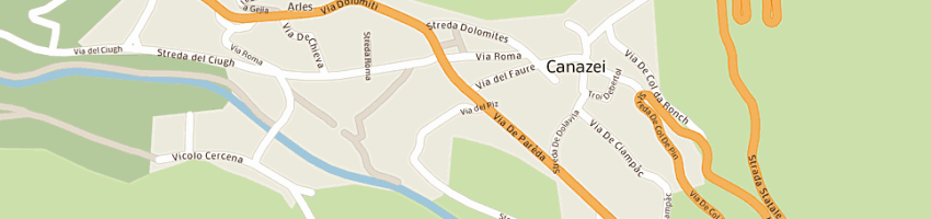 Mappa della impresa pensione villa ester a CANAZEI