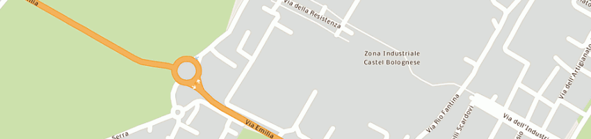 Mappa della impresa cerdomus ceramiche spa a CASTEL BOLOGNESE