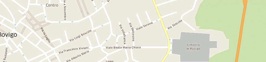 Mappa della impresa borghi andrea a ROVIGO