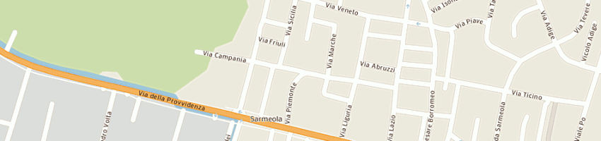 Mappa della impresa marini carlo a RUBANO