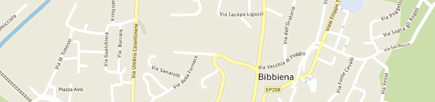 Mappa della impresa pasticceria flli del sere a BIBBIENA