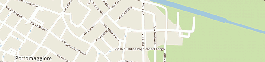 Mappa della impresa ghesini giancarlo a PORTOMAGGIORE