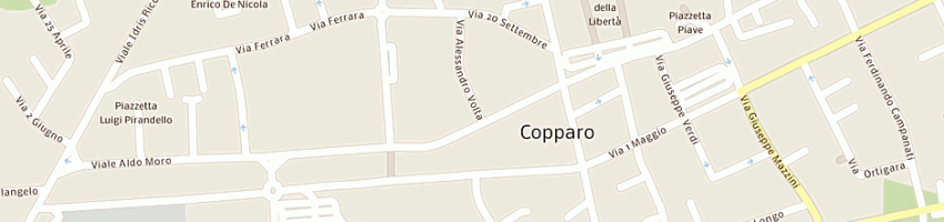 Mappa della impresa benini acor a COPPARO