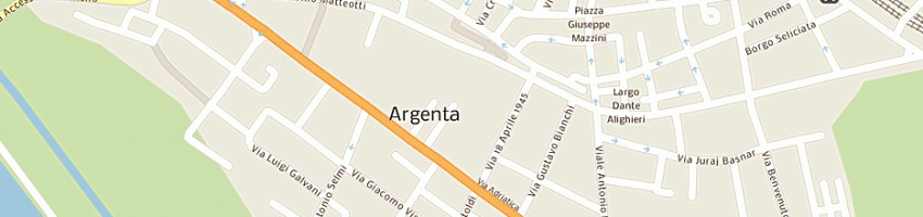 Mappa della impresa farmacia marangoni a ARGENTA