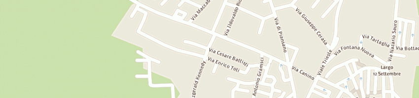 Mappa della impresa del sante tomassino a TUSCANIA