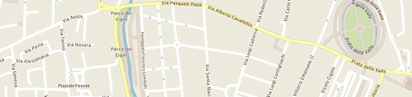Mappa della impresa bar tabacchi citta' giardino a PADOVA