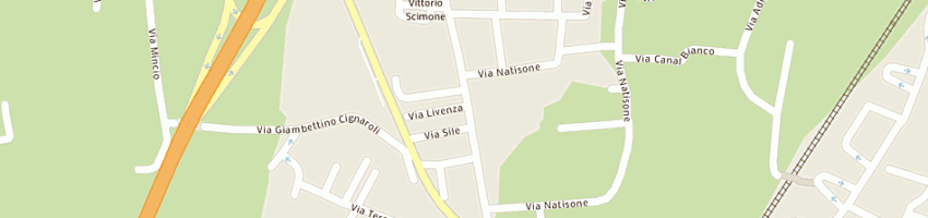 Mappa della impresa autoricambi valsugana srl a PADOVA