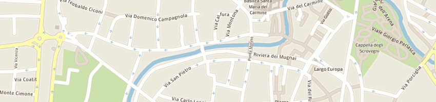 Mappa della impresa cast studio snc di toffanin a e calimani s a PADOVA